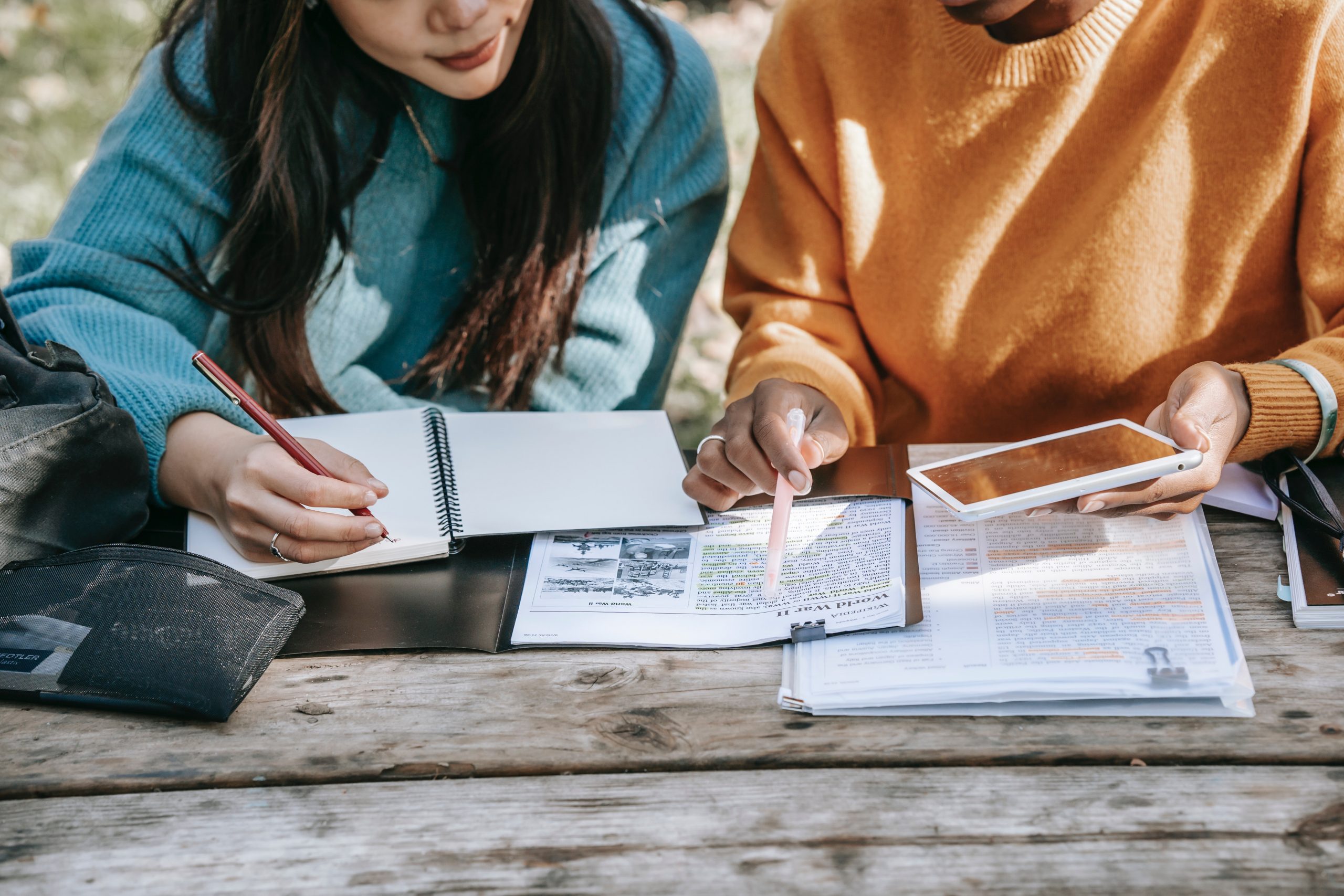 Parent and child doing school or homework together