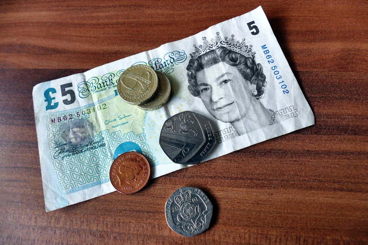 money on a table